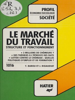 cover image of Le Marché du travail